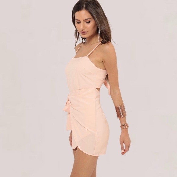 Lucy in the Sky Pink Double Tie Wrap Dress Size Small - Picture 3 of 14